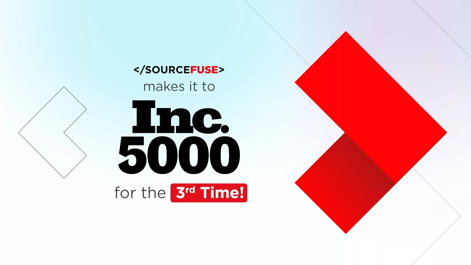 SourceFuse makes it to the Inc. 5000 List for the 3rd Time!