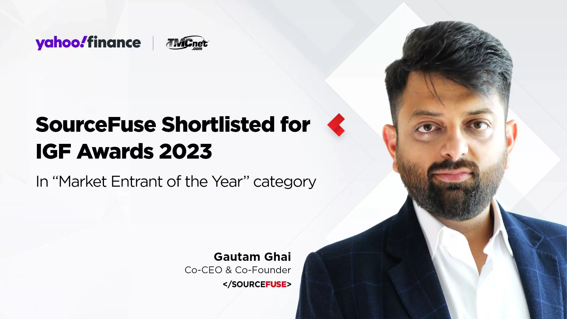 SourceFuse Celebrates Shortlist for the Prestigious India Global Forum’s “Market Entrant of the Year” Award