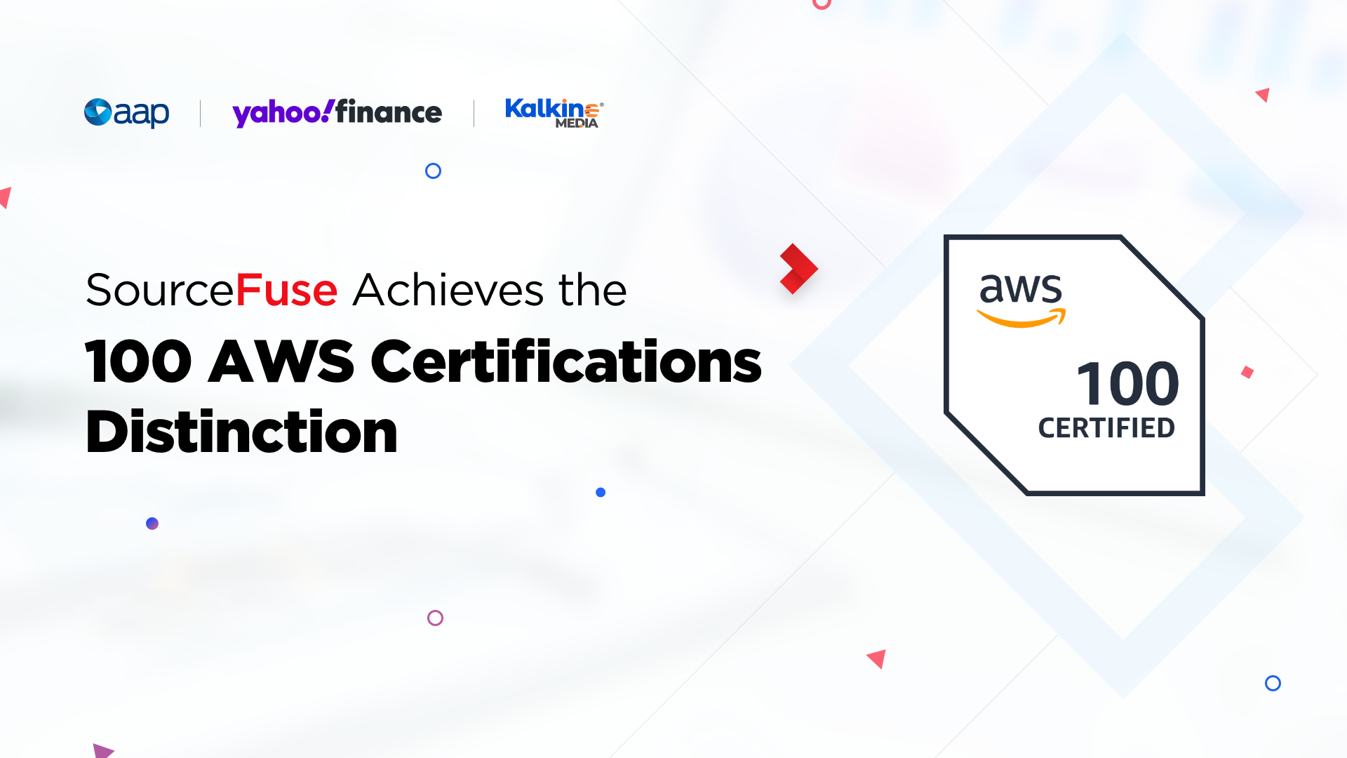 SourceFuse Achieves the 100 AWS Certifications Distinction